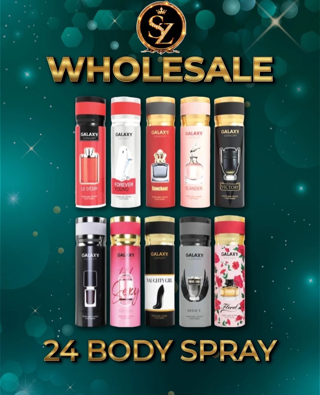 24 MIX BODY SPRAY BY GALAXY